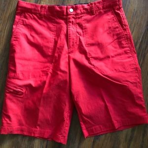 Red Nike golf shorts